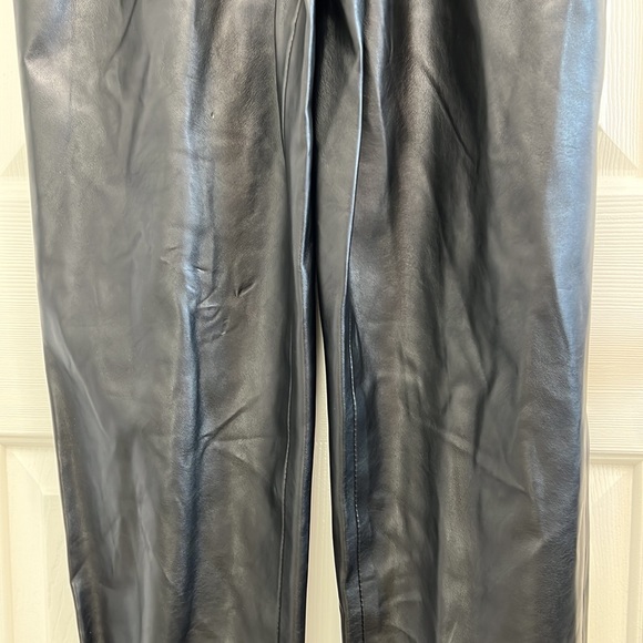 NWT BlankNYC black faux leather ruffle sleeve jumpsuit size small - Picture 7 of 14